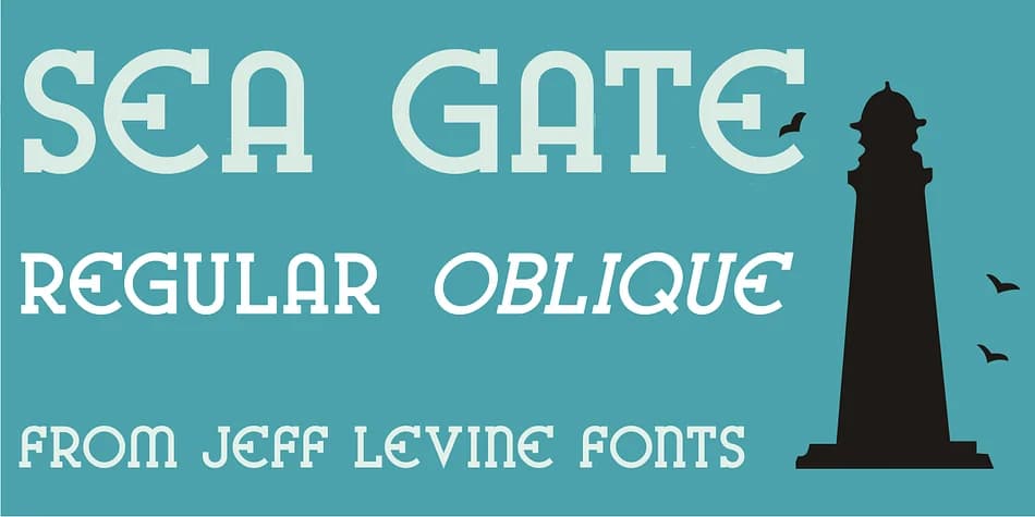 SEA GATE JNL by Jeff Levine Fonts — Decorative Font