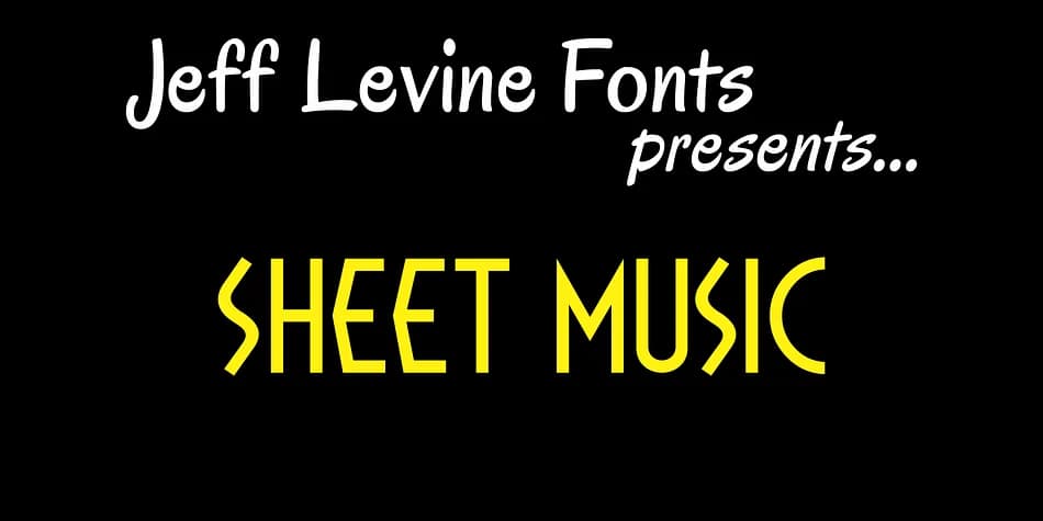 SHEET MUSIC JNL by Jeff Levine Fonts — Decorative Font