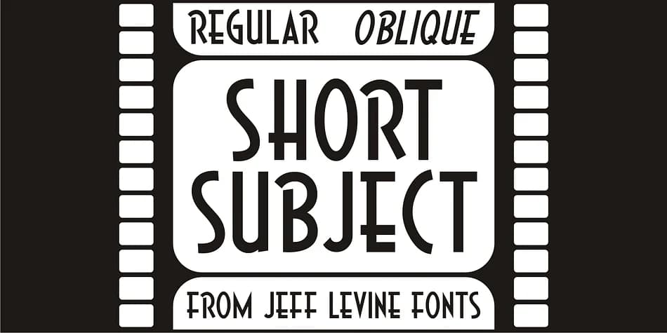 SHORT SUBJECT JNL by Jeff Levine Fonts — Decorative Font