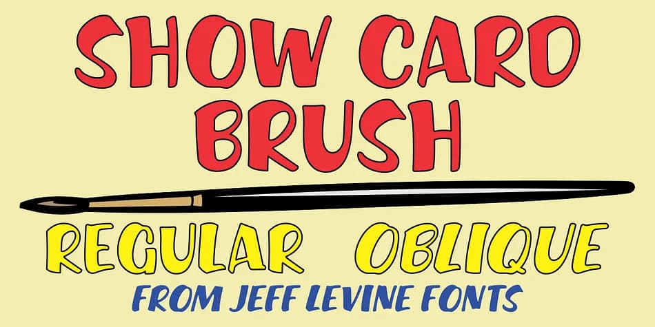 SHOW CARD BRUSH JNL by Jeff Levine Fonts — Display Font