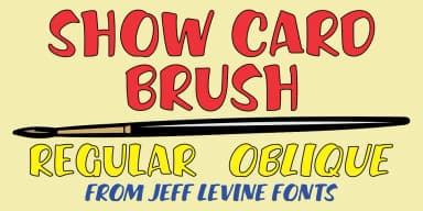 SHOW CARD BRUSH JNL by Jeff Levine Fonts — Display Font — thumbnail 1