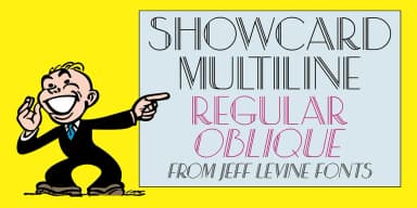 SHOWCARD MULTILINE JNL by Jeff Levine Fonts — Decorative Font — thumbnail 1