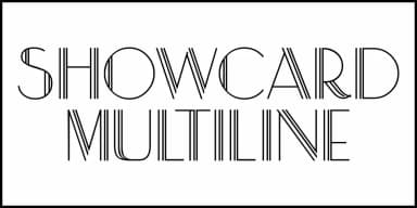SHOWCARD MULTILINE JNL by Jeff Levine Fonts — Decorative Font — thumbnail 2
