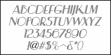 SHOWCARD MULTILINE JNL by Jeff Levine Fonts — Decorative Font — thumbnail 5