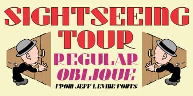 SIGHTSEEING TOUR JNL by Jeff Levine Fonts — Decorative Font — thumbnail 1
