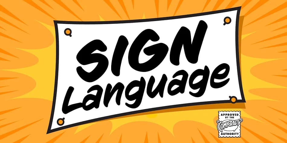 Sign Language by Comicraft — Display Font