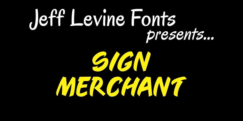 SIGN MERCHANT JNL by Jeff Levine Fonts — Decorative Font