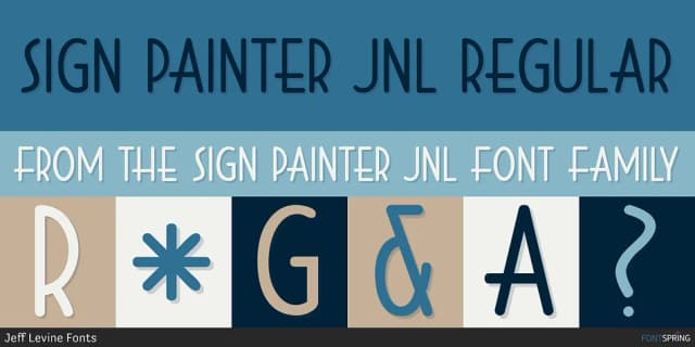 SIGN PAINTER JNL by Jeff Levine Fonts — Decorative Font