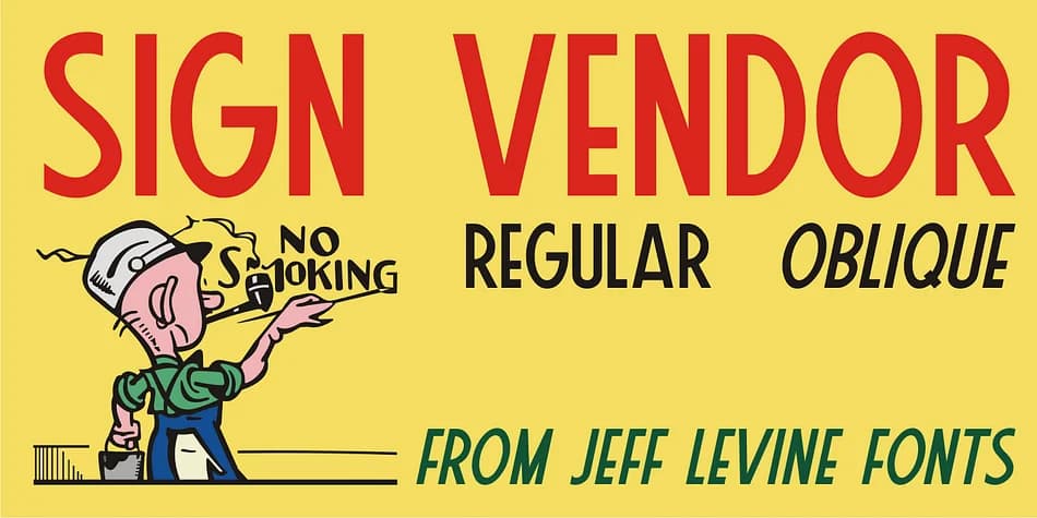 SIGN VENDOR JNL by Jeff Levine Fonts — Decorative Font