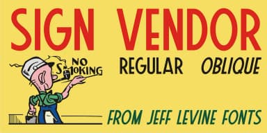 SIGN VENDOR JNL by Jeff Levine Fonts — Decorative Font — thumbnail 1
