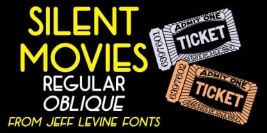 SILENT MOVIES JNL by Jeff Levine Fonts — Decorative Font — thumbnail 1