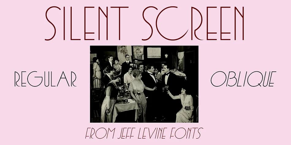 Silent Screen JNL by Jeff Levine Fonts — Decorative Font