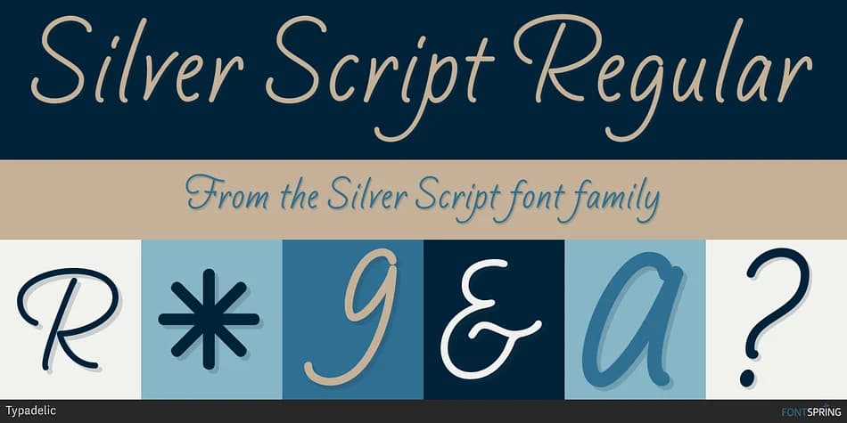 Silver Script by Typadelic — Script Handwritten Font
