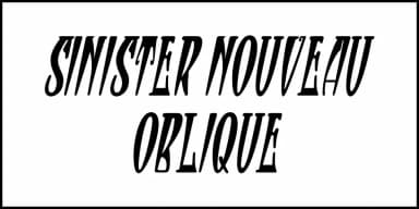 Sinister Nouveau JNL by Jeff Levine Fonts — Decorative Font — thumbnail 4