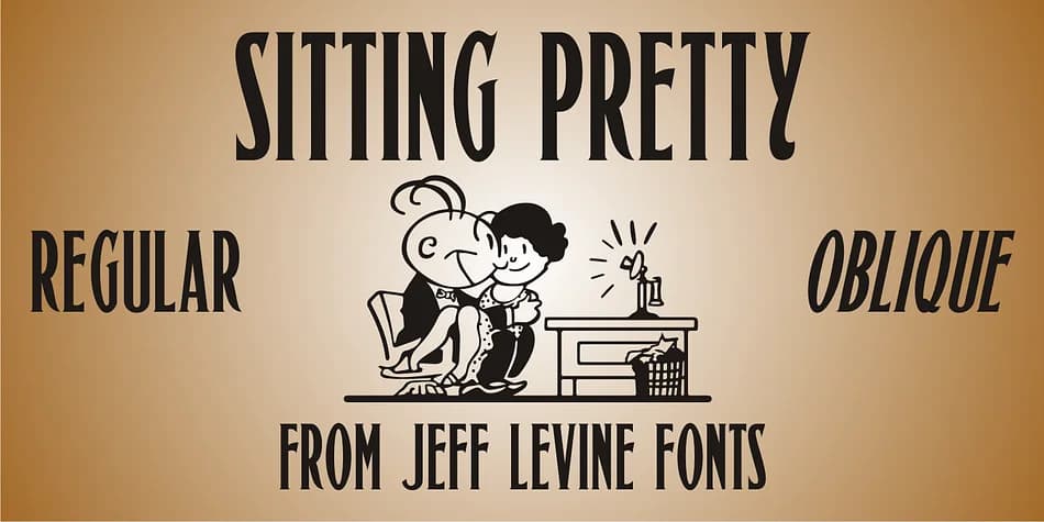 SITTING PRETTY JNL by Jeff Levine Fonts — Decorative Font