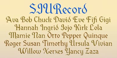 SJURecord by Ingrimayne Type — Blackletter Font — thumbnail 5