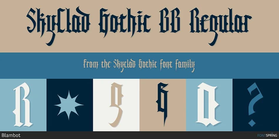 Skyclad Gothic by Blambot — Blackletter Font