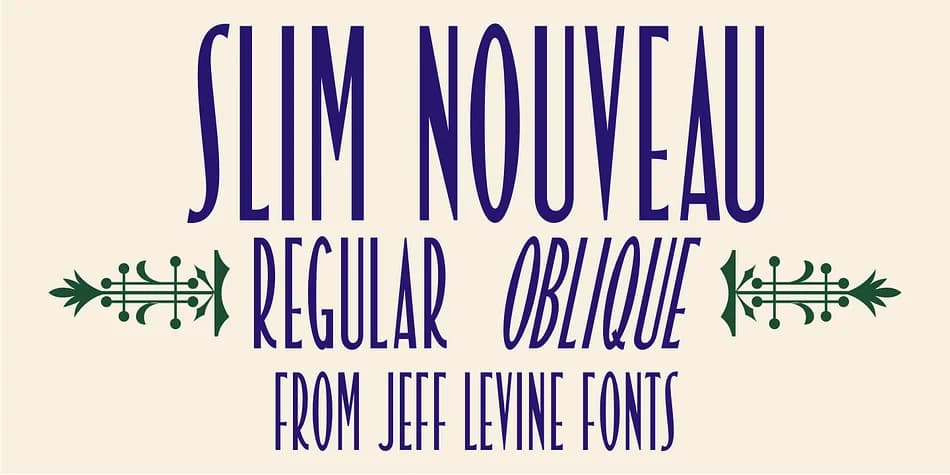 SLIM NOUVEAU JNL by Jeff Levine Fonts — Decorative Font