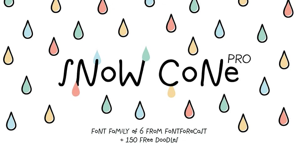 Snow Cone Pro by Fontforecast — Dingbats Font
