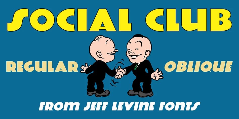 SOCIAL CLUB JNL by Jeff Levine Fonts — Decorative Font
