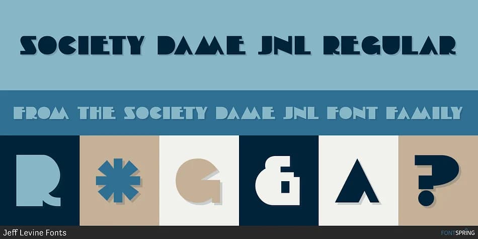 SOCIETY DAME JNL by Jeff Levine Fonts — Decorative Font