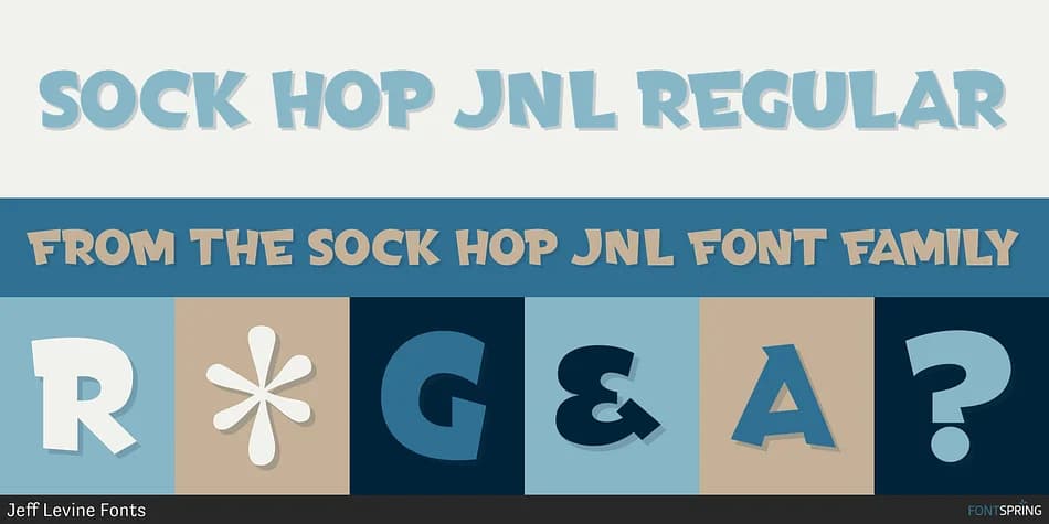 SOCK HOP JNL by Jeff Levine Fonts — Decorative Font