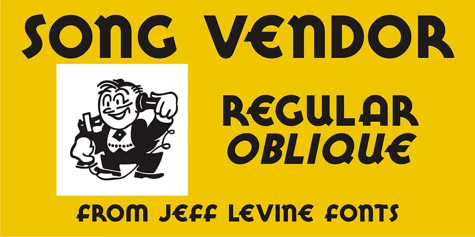 Song Vendor JNL by Jeff Levine Fonts — Decorative Font