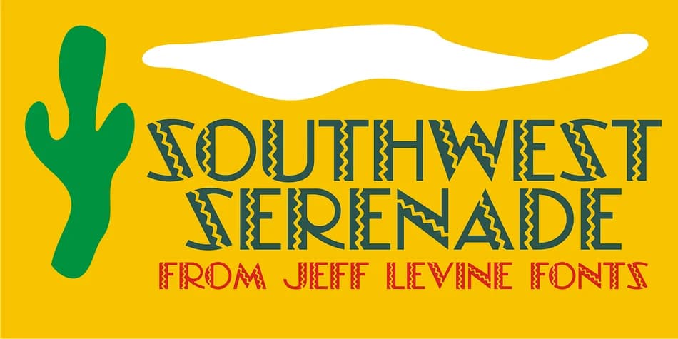 SOUTHWEST SERENADE JNL by Jeff Levine Fonts — Decorative Font