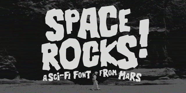 Space Rocks by Wingsart Studio — Display Font