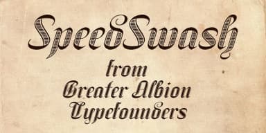 SpeedSwash by Greater Albion Typefounders — Blackletter Font — thumbnail 1