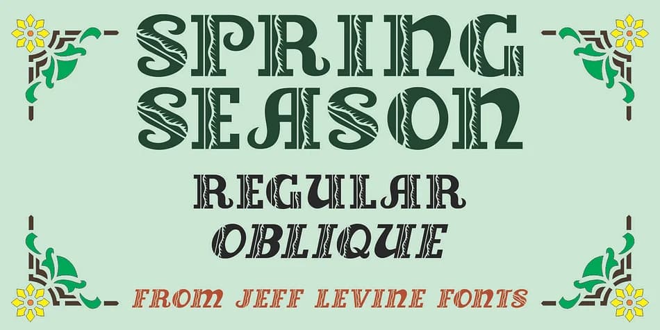 SPRING SEASON JNL by Jeff Levine Fonts — Decorative Font