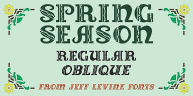 SPRING SEASON JNL by Jeff Levine Fonts — Decorative Font — thumbnail 1