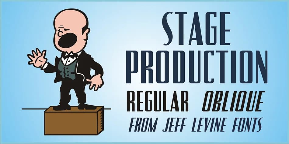STAGE PRODUCTION JNL by Jeff Levine Fonts — Decorative Font