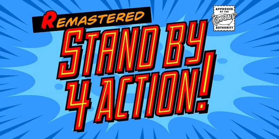 Stand By 4 Action by Comicraft — Decorative Font