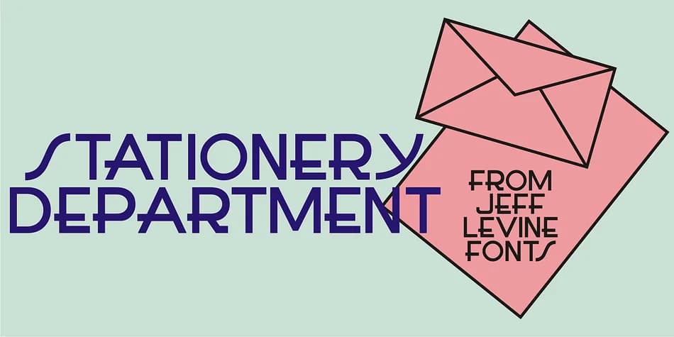 STATIONERY DEPARTMENT JNL by Jeff Levine Fonts — Decorative Font