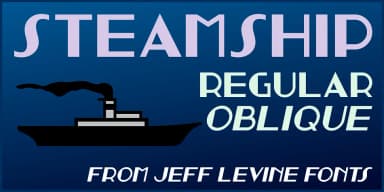 STEAMSHIP JNL by Jeff Levine Fonts — Decorative Font — thumbnail 1