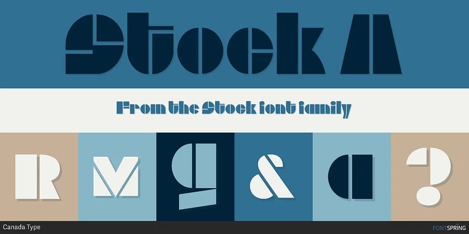 Stock by Canada Type — Decorative Font
