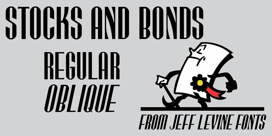 STOCKS AND BONDS JNL by Jeff Levine Fonts — Decorative Font