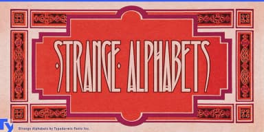 STRANGE ALPHABETS by Typodermic Fonts Inc. — Decorative Font — thumbnail 1