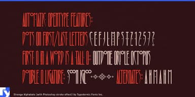 STRANGE ALPHABETS by Typodermic Fonts Inc. — Decorative Font — thumbnail 4