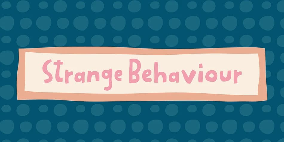 Strange Behaviour by Pizzadude.dk — Decorative Font