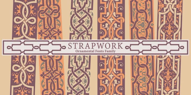 Strapwork by 2D Typo — Dingbats Font