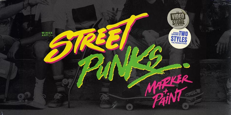 Street Punks by Wingsart Studio — Display Font