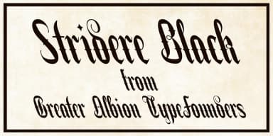 Stridere by Greater Albion Typefounders — Blackletter Font — thumbnail 1