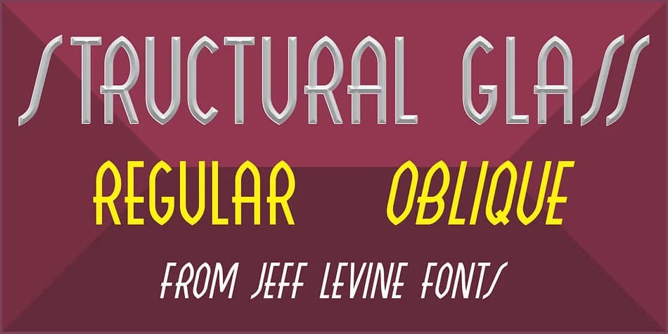 STRUCTURAL GLASS JNL by Jeff Levine Fonts — Decorative Font