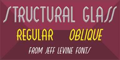 STRUCTURAL GLASS JNL by Jeff Levine Fonts — Decorative Font — thumbnail 1