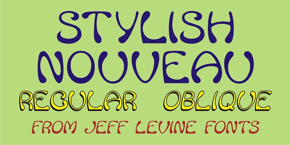 STYLISH NOUVEAU JNL by Jeff Levine Fonts — Decorative Font