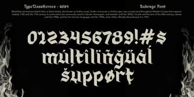 Subrage by TypeClassHeroes — Blackletter Font — thumbnail 8
