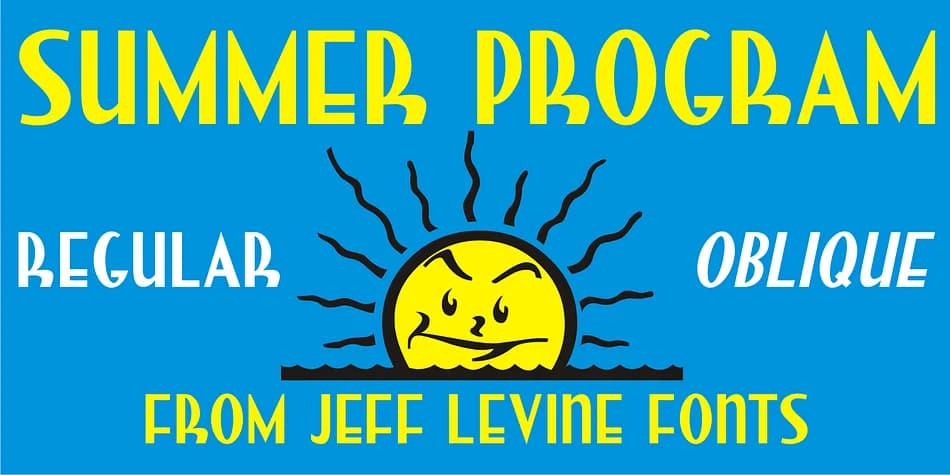 SUMMER PROGRAM JNL by Jeff Levine Fonts — Decorative Font