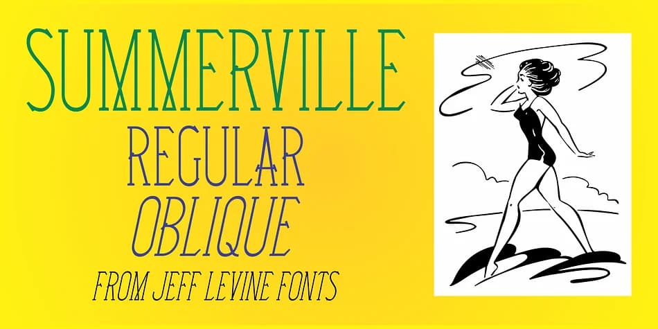 SUMMERVILLE JNL by Jeff Levine Fonts — Decorative Font